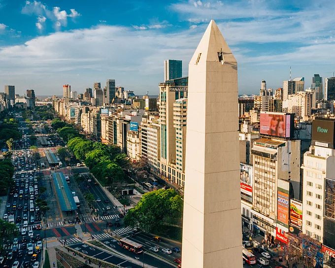 Buenos Aires Blick von Obelisk
